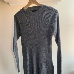 BLVD Grey Sweater Side Slits